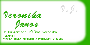 veronika janos business card